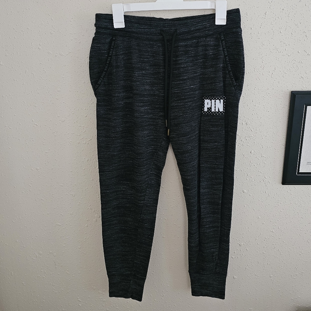 PINK Victoria Secret Heathered Grey Joggers